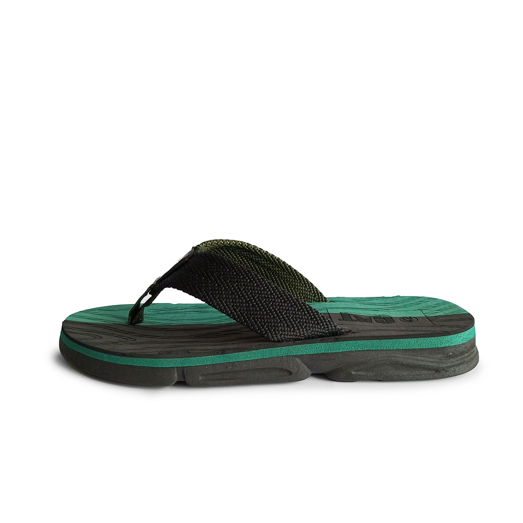 C-A-T high sole flip flop slipper (BLK & GRN )