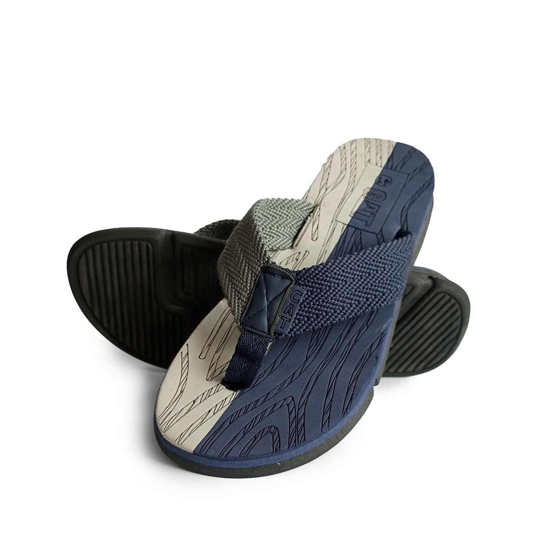 G-u-c-c-i  flip flop slipper (Gry & Nvy )