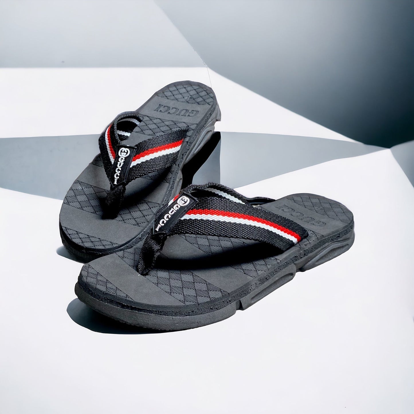 G-u-c-c-i  high sole flip flop N-black